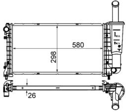 Radiator, engine cooling MAHLE CR843000S