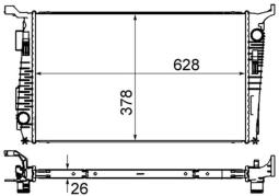 Radiator, engine cooling MAHLE CR845000S
