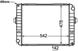 Radiator, engine cooling MAHLE CR757000P