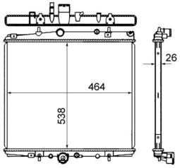 Radiator, engine cooling MAHLE CR852000S