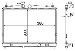 Radiator, engine cooling MAHLE CR856000S