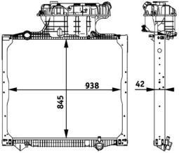 Radiator, engine cooling MAHLE CR770000P