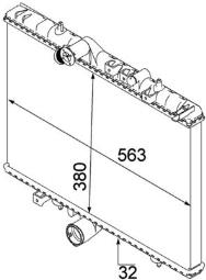 Radiator, engine cooling MAHLE CR883000P