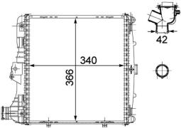 Radiator, engine cooling MAHLE CR782000P