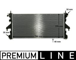 Radiator, engine cooling MAHLE CR887000P