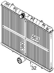 Radiator, engine cooling MAHLE CR889000S