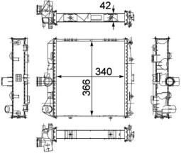 Radiator, engine cooling MAHLE CR817000P