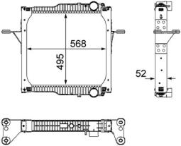 Radiator, engine cooling MAHLE CR820000P