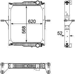 Radiator, engine cooling MAHLE CR821000P