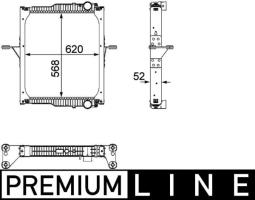 Radiator, engine cooling MAHLE CR821000P