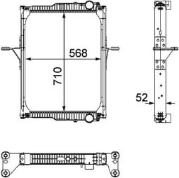 Radiator, engine cooling MAHLE CR822000P