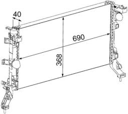 Radiator, engine cooling MAHLE CR896000P