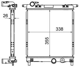 Radiator, engine cooling MAHLE CR831000S