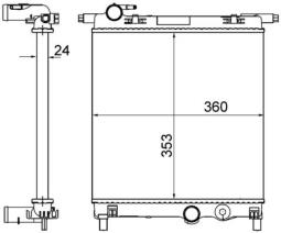 Radiator, engine cooling MAHLE CR831001S