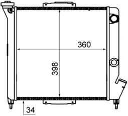 Radiator, engine cooling MAHLE CR832000S