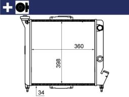 Radiator, engine cooling MAHLE CR832000S