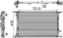 Radiator, engine cooling MAHLE CR905000P