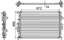 Radiator, engine cooling MAHLE CR906000S