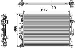 Radiator, engine cooling MAHLE CR907000P