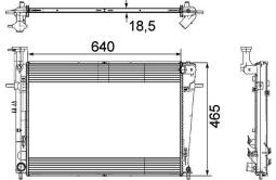 Radiator, engine cooling MAHLE CR908000P