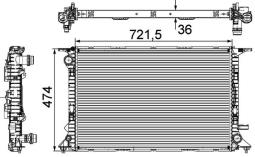 Radiator, engine cooling MAHLE CR911000P