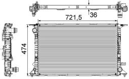 Radiator, engine cooling MAHLE CR911000S