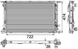 Radiator, engine cooling MAHLE CR912000P