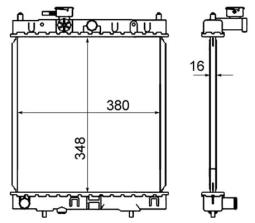 Radiator, engine cooling MAHLE CR844000S