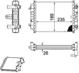 Radiator, engine cooling MAHLE CR913000P