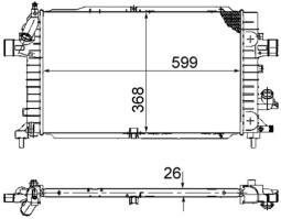 Radiator, engine cooling MAHLE CR920000P