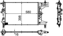 Radiator, engine cooling MAHLE CR945000S