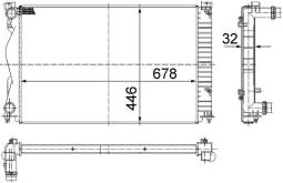 Radiator, engine cooling MAHLE CR977000S