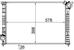 Radiator, engine cooling MAHLE CR984000S