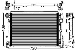 Radiator, engine cooling MAHLE CR870000S