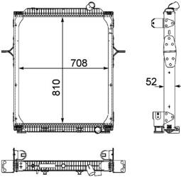 Radiator, engine cooling MAHLE CR893000P