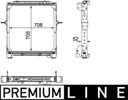 Radiator, engine cooling MAHLE CR894000P