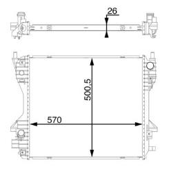 Radiator, engine cooling MAHLE CR1363000S