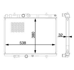 Radiator, engine cooling MAHLE CR1599000S