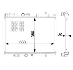 Radiator, engine cooling MAHLE CR1600000S