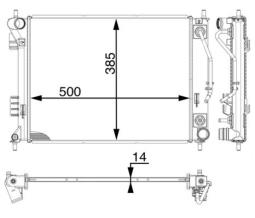 Radiator, engine cooling MAHLE CR1972000P