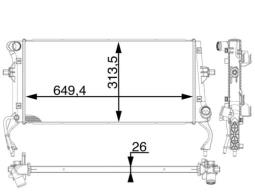 Radiator, engine cooling MAHLE CR1975000P