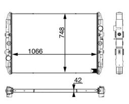 Radiator, engine cooling MAHLE CR688001P