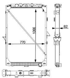 Radiator, engine cooling MAHLE CR819001P