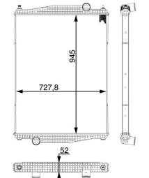 Radiator, engine cooling MAHLE CR925000P