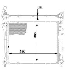 Radiator, engine cooling MAHLE CR2004000S