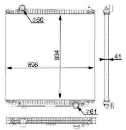 Radiator, engine cooling MAHLE CR2390000P