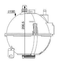 Expansion Tank, coolant MAHLE CRT210000S