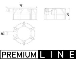 Cap, coolant tank Mahle CRB145000P