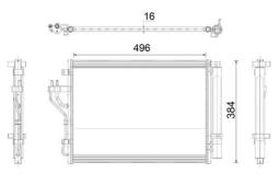 Condenser, air conditioning MAHLE AC43000P