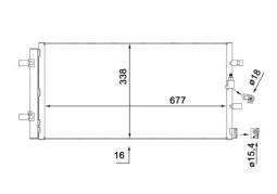 Condenser, air conditioning MAHLE AC102000S